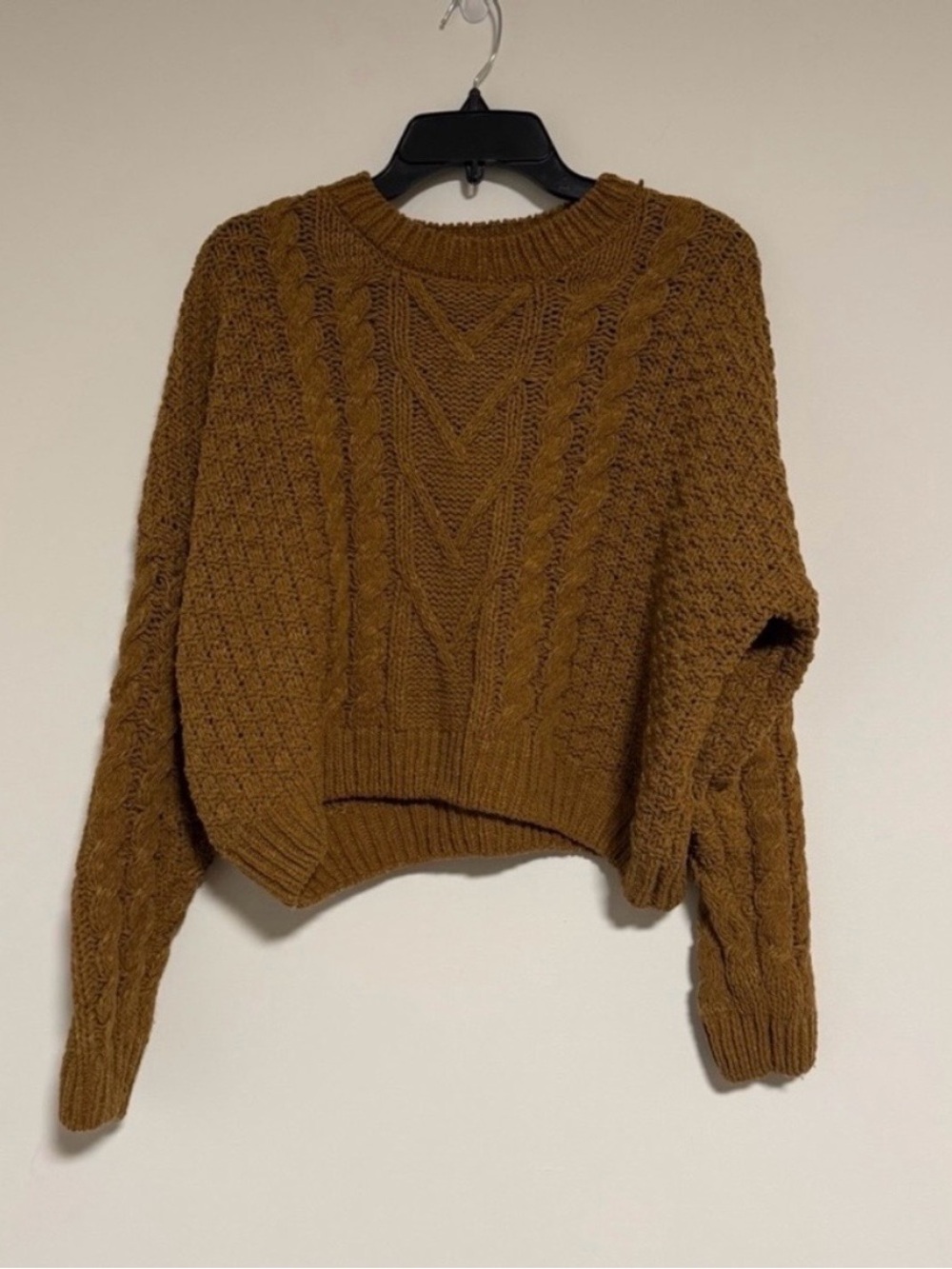 Altar'd State Cable Knit Cropped Sweater